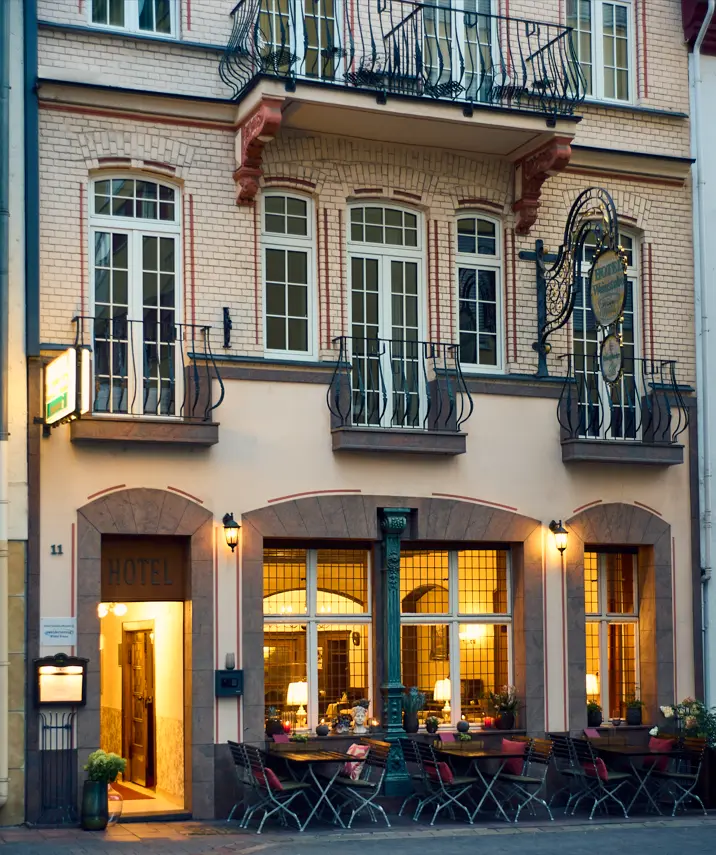 Das Altstadthotel Kornpforte in Koblenz, das Stammhaus der Gastgeber